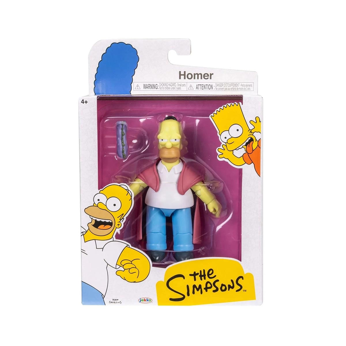 Boneco Homer Doente com Sanduiche de 12cm - Os Simpsons