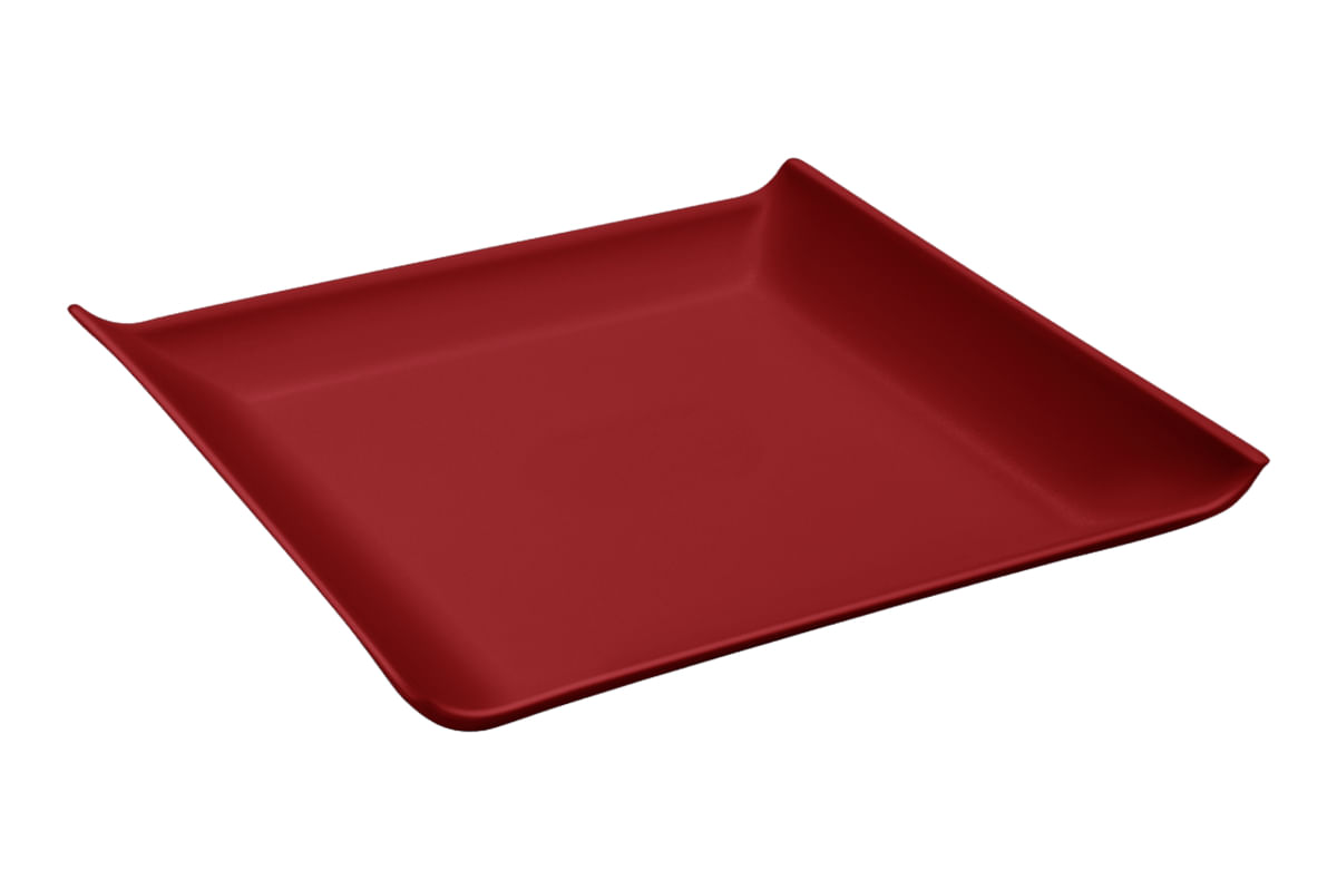 Prato quadrado Casual Grande Cozy 20,6 x 20,6 x 2,6 cm Vermelho