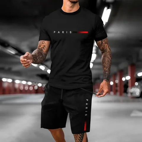 Kit Bermuda Short Mole + Camiseta Algodão Premium