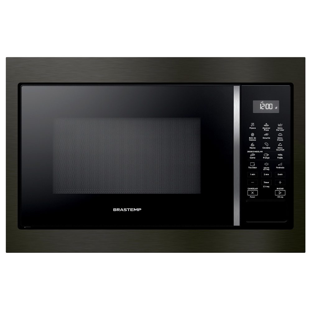 Micro-ondas de Embutir Brastemp Eclipse Collection com 32 Litros de Capacidade Black Inox - BM146AP