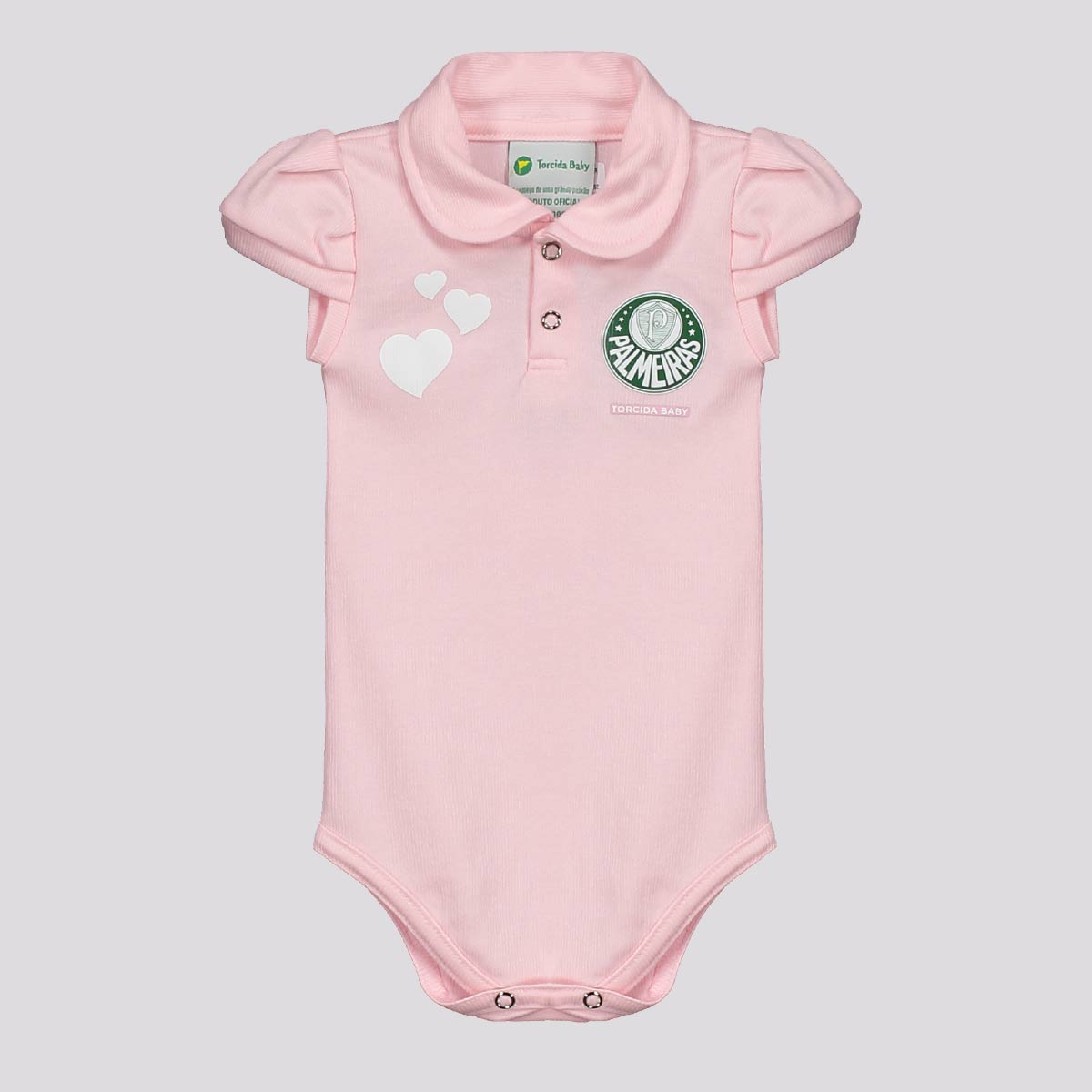 Body Polo Palmeiras Rosa