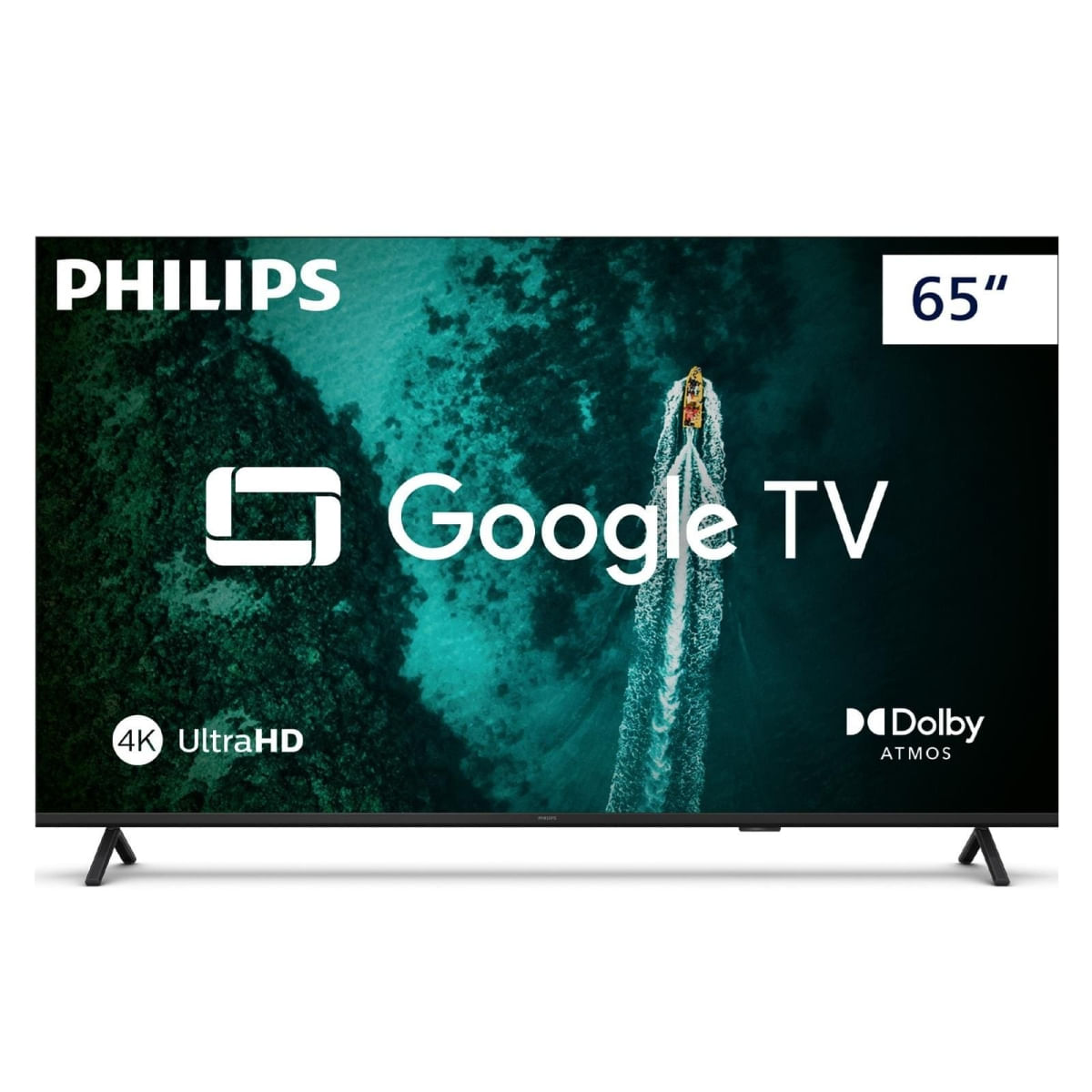 Smart TV 65" 4K Philips 65PUG7419/78 Google TV Comando de Voz Dolby Atmos