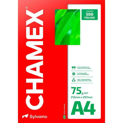 Papel Sulfite Chamex A4 75g 500 Folhas