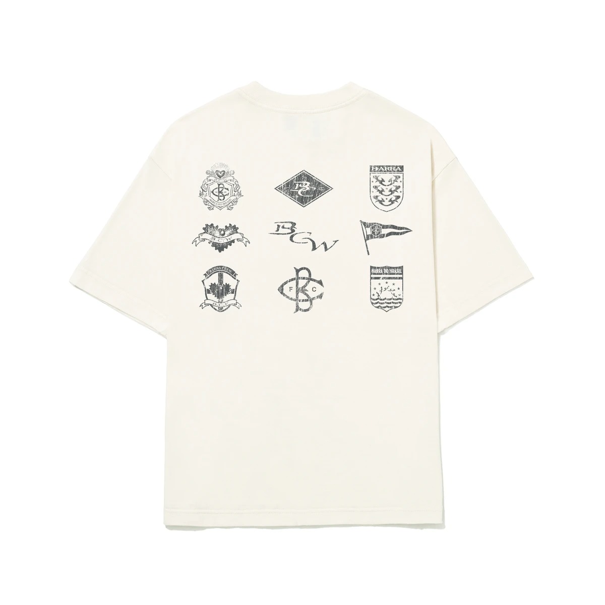 Camiseta Barra Crew Bandeiras Off White — M / G, Novo