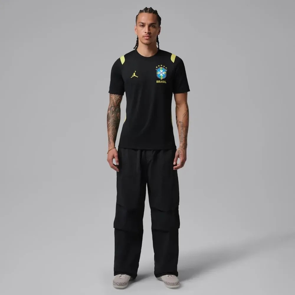 Camiseta Air Jordan Brasil Treino Academy Pro 2026 Black — M, Novo