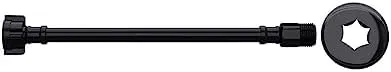ENGATE FLEXIVEL DE PVC BLACK P/AGUA MXF 1/2 40CM BLUKIT