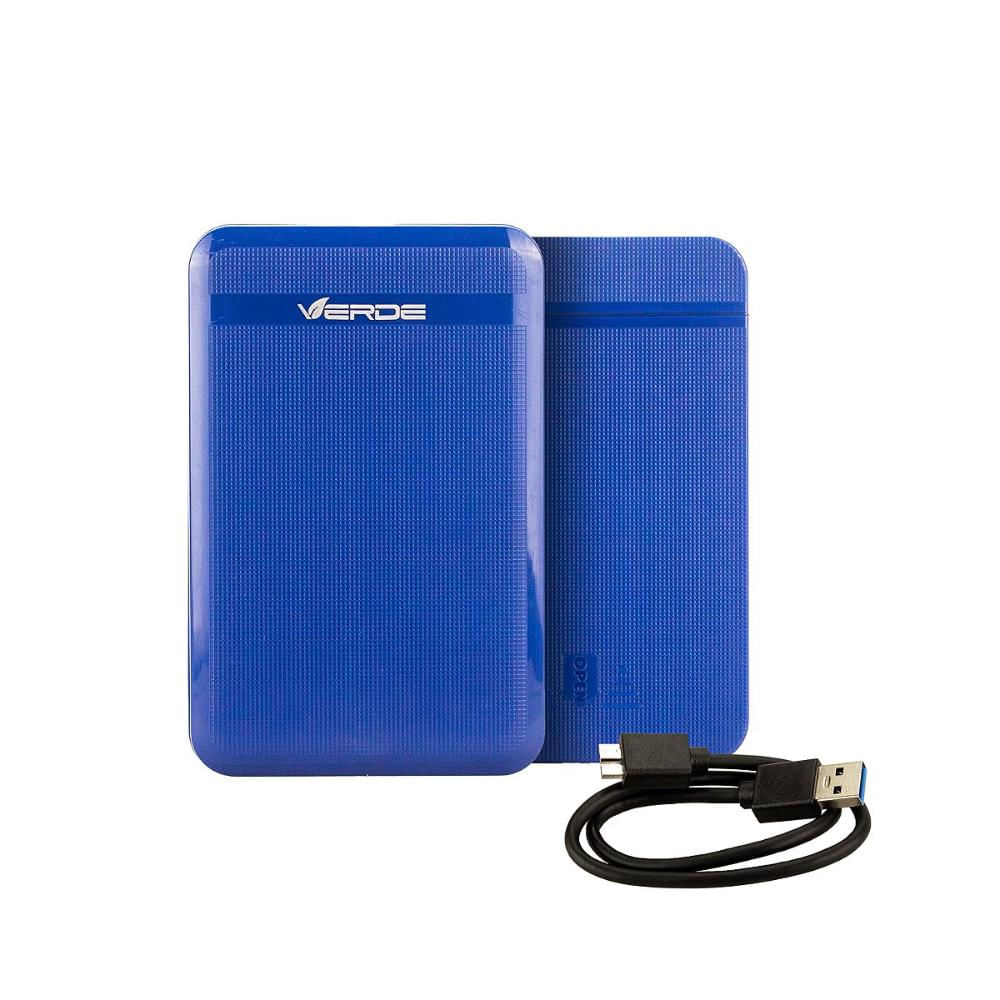 Case Gaveta para HD Externo - Azul - Verde