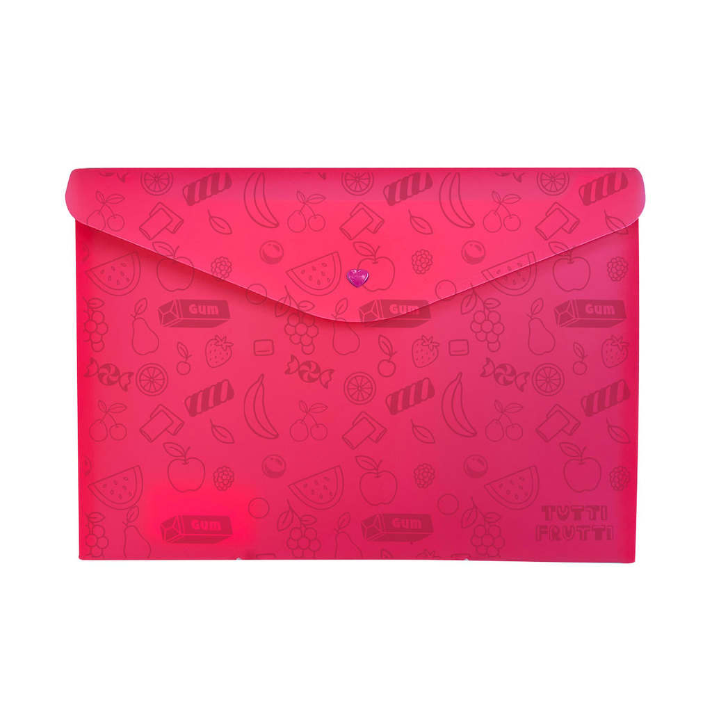 Envelope plástico com botão A4 Aromas Tutti Frutti 0015.06 Dello