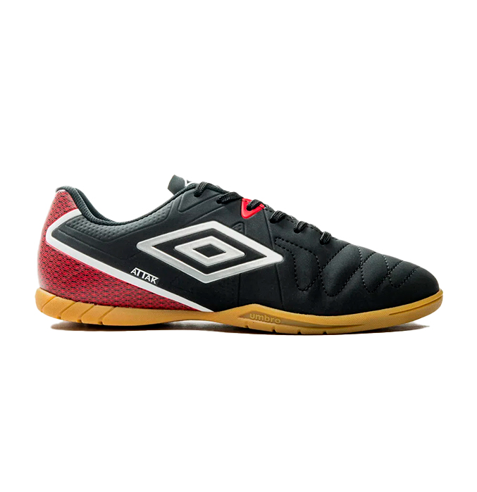 Chuteira Umbro Futsal Attak Eternal Black Red — 40 / 41 / 42 / 43 / 44, Novo
