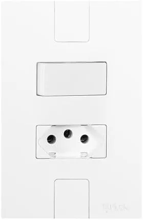 INTER. 1 TECLA SIMPLES + TOMADA 2P+T 20A 250V C/PLACA 4X2 PLUZIE