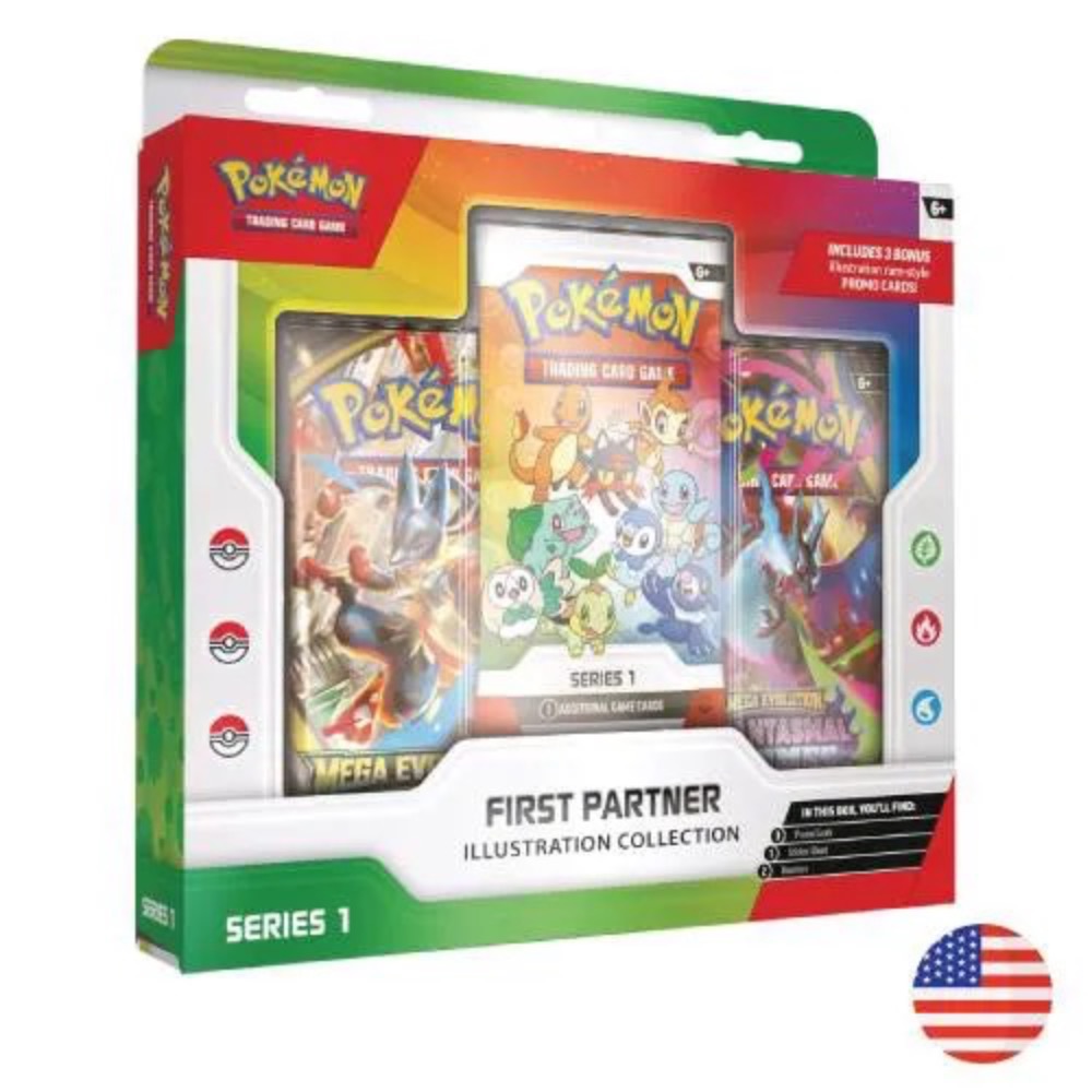 Box Coleção Parceiro Inicial Série 1 Pokémon TCG EN-US — Único, Novo