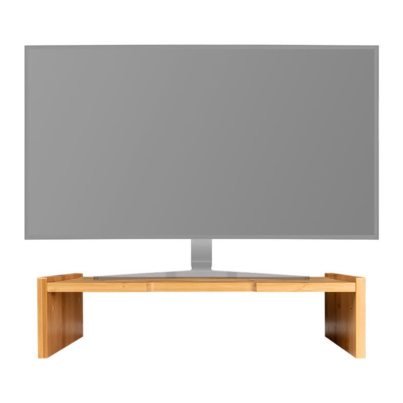 Base Para Notebook ou Monitor Zinnia, Com Elevacao e Organizador, Bambu, ZNO-ONM1-NT