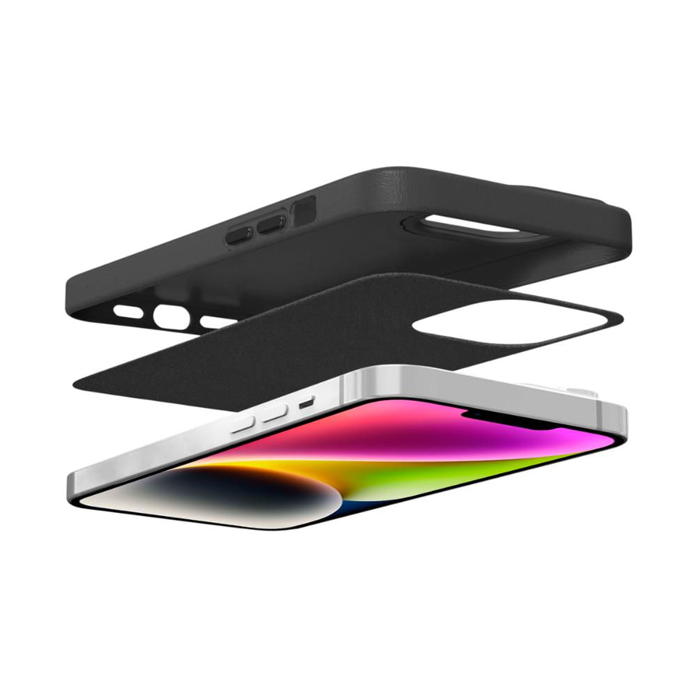 Foto 4 de Capa para iPhone 15 Plus - Couro Dual Preta - Gshield