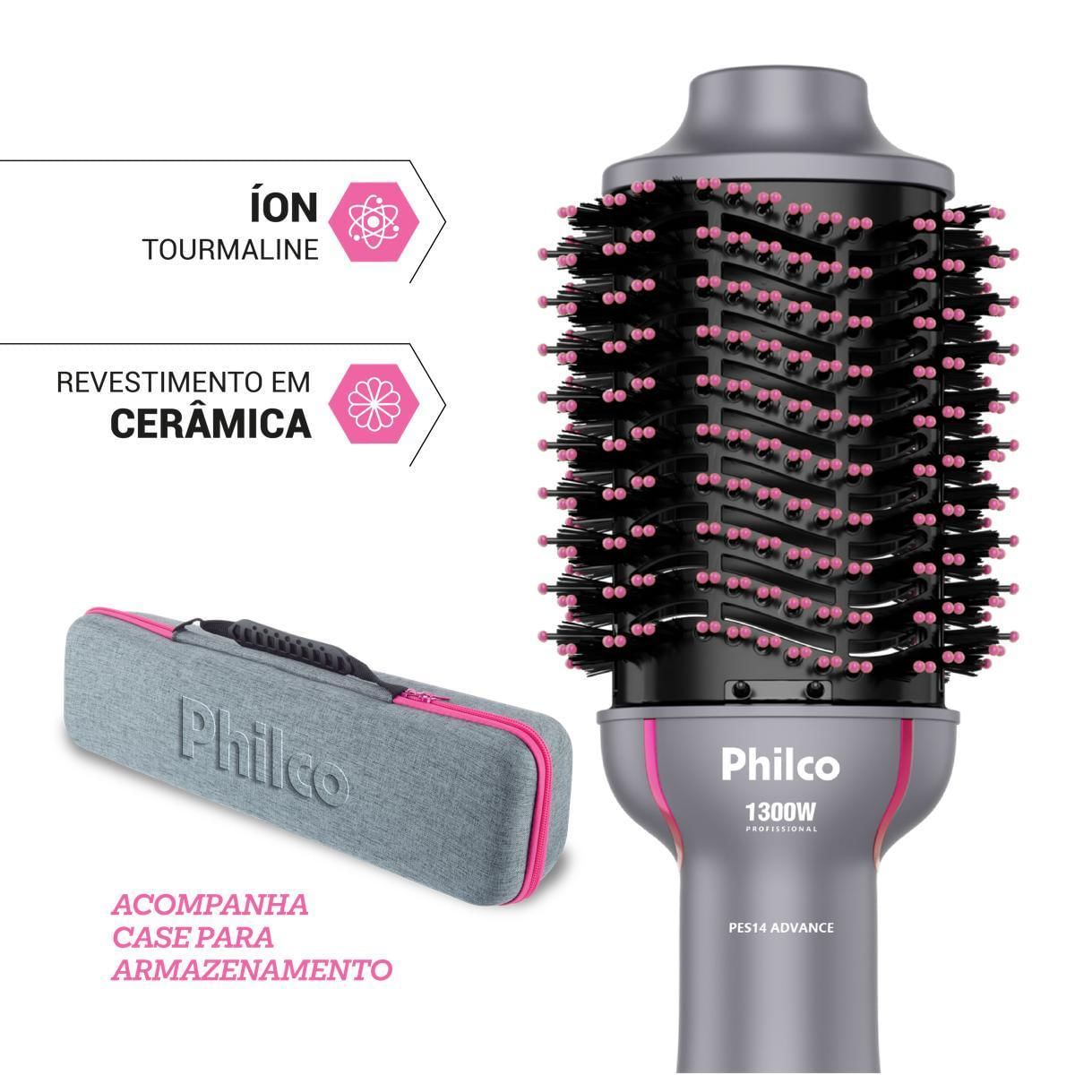 Foto 4 de Escova Secadora Philco Soft Advance 1300W Bivolt 4 em 1 PES14 Bivolt