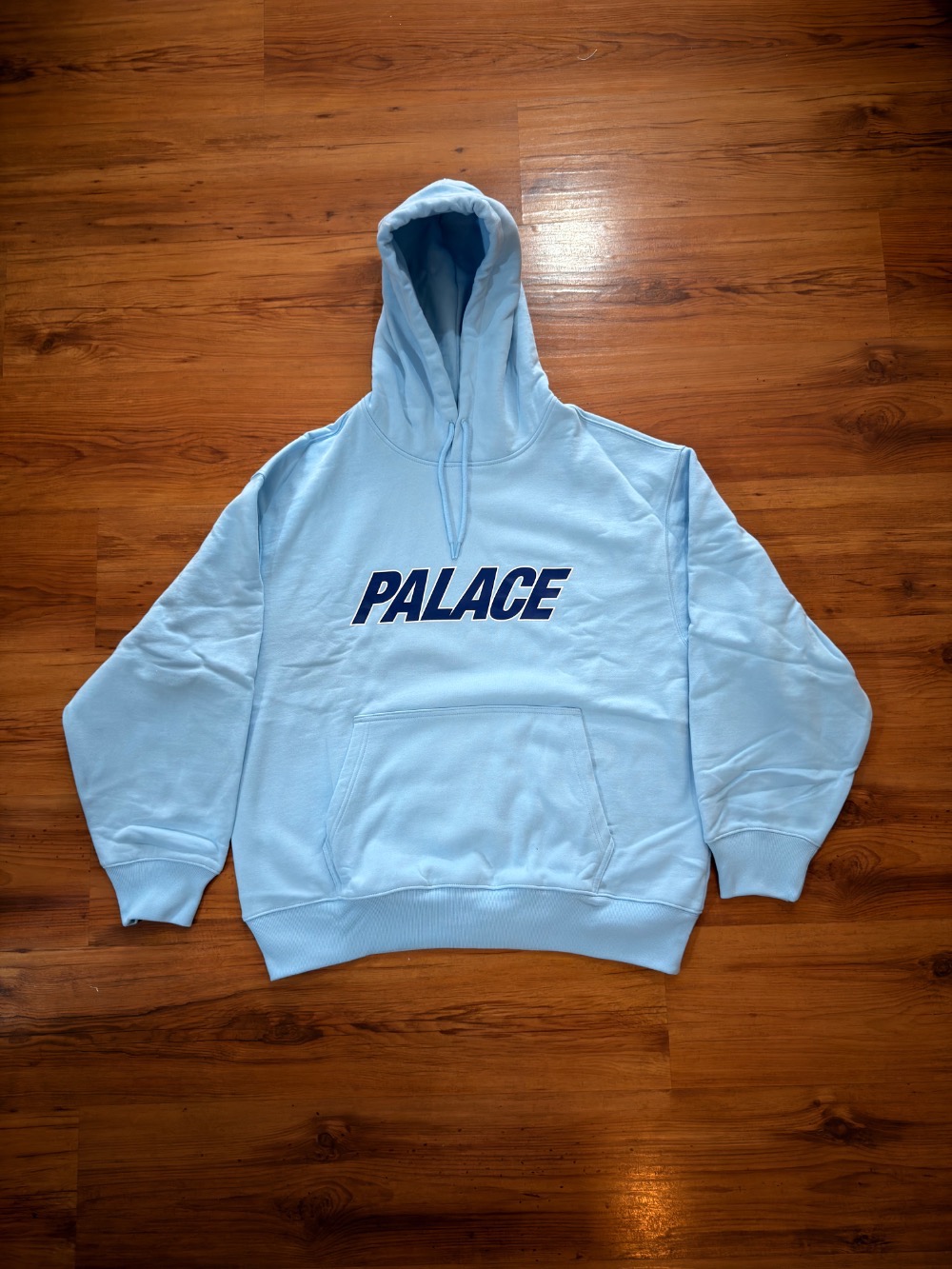 Moletom Palace Duo Logo Hood Skyline Blue — G, Novo