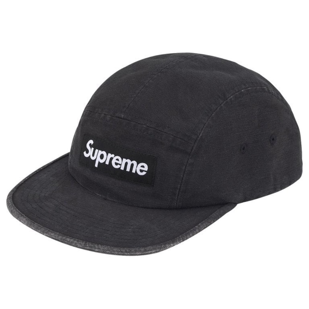 Boné Supreme Canvas Camp Cap Black SS26-W11 — Único, Novo