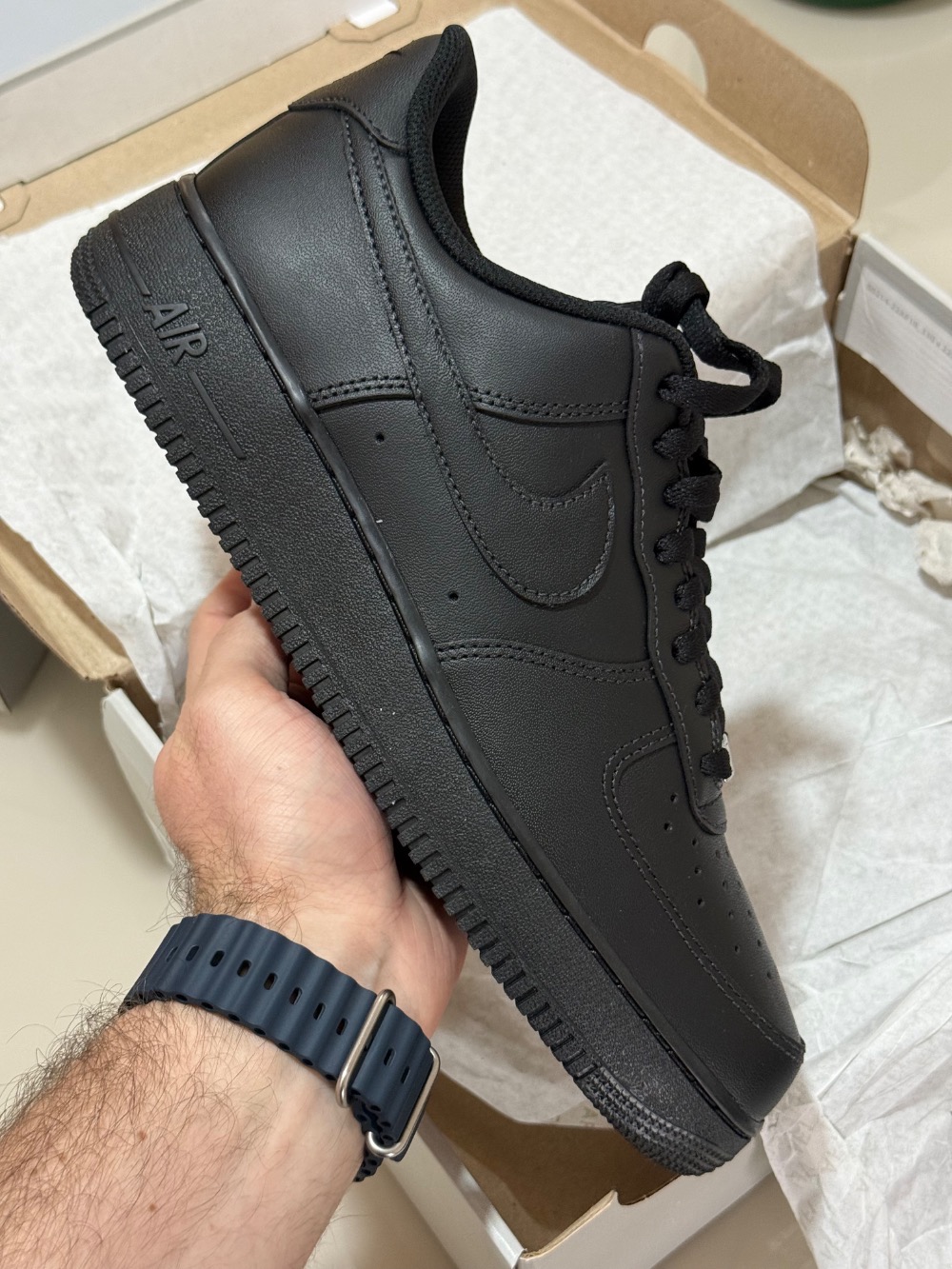 Nike Air Force 1 Low Black — 43, Novo