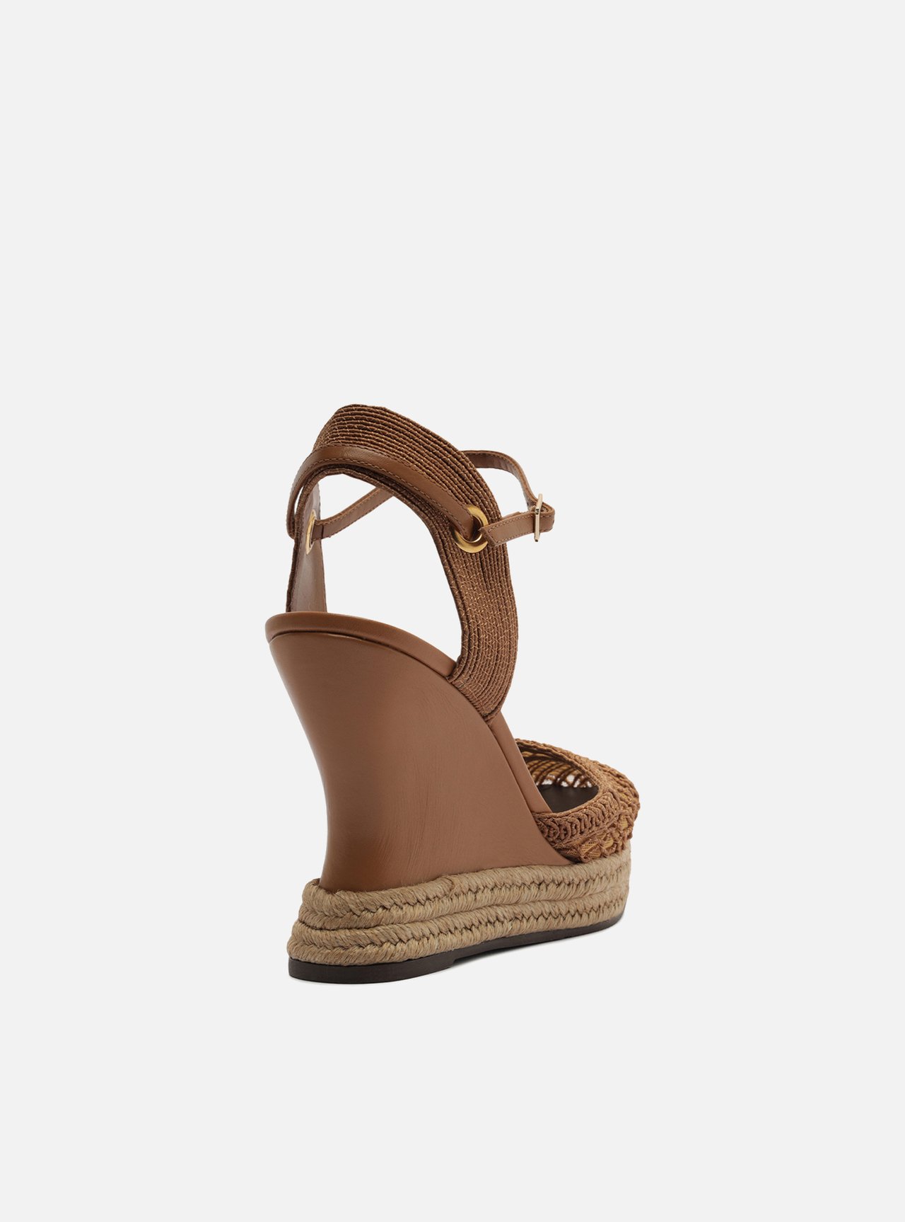 Foto 3 de Espadrille Nude Slingback Plataforma Bordada