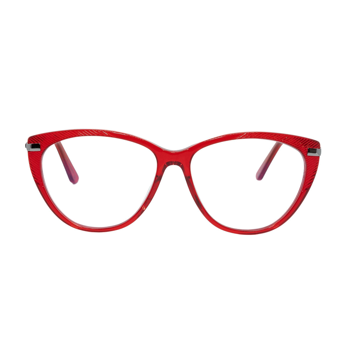 Foto 2 de Armação para Óculos de Grau Feminino Hit 1 8014 Vermelho