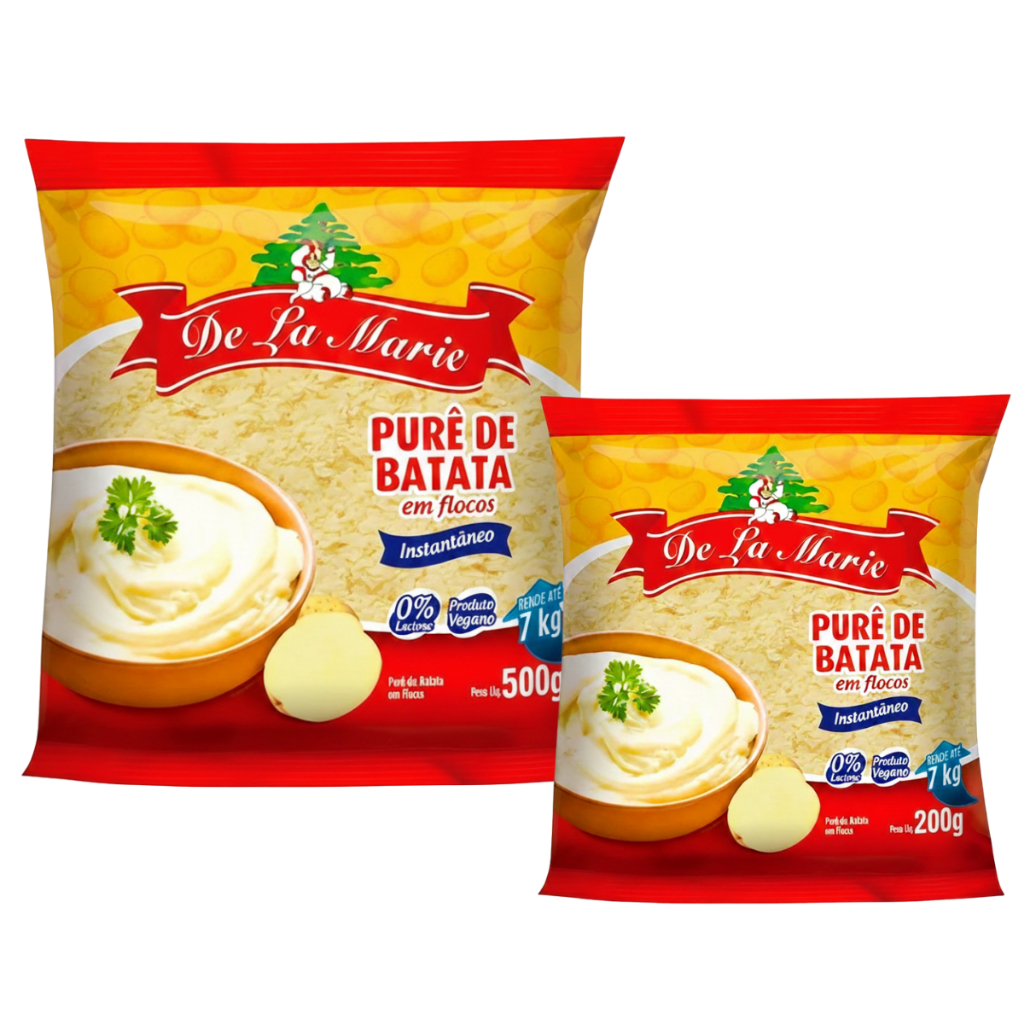 Pure de Batata Instânteneo Zero Lactose Vegano DeLaMarie