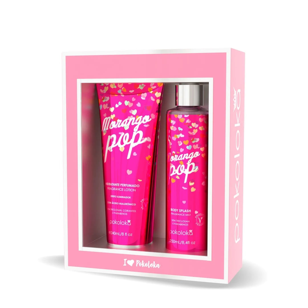 Kit Pokoloka Pokoteen Morango Pop (240ml + Body 250ml)