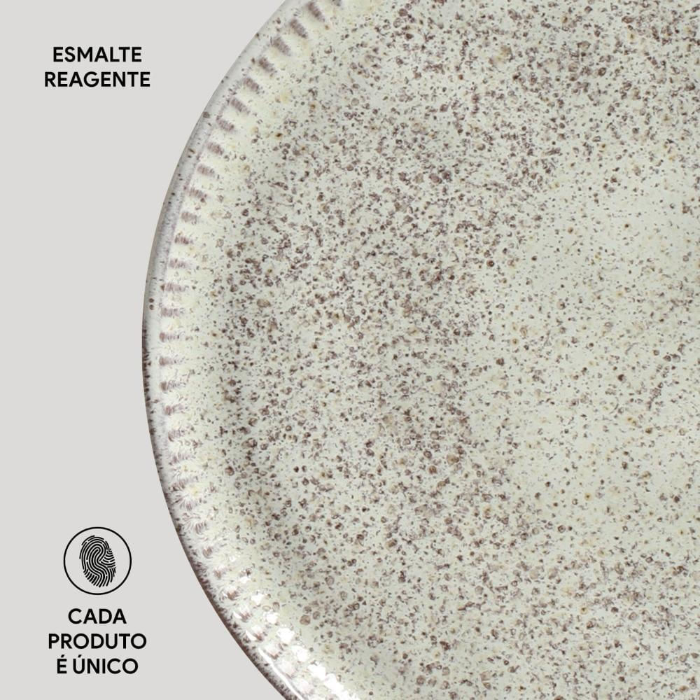 Foto 5 de Conjunto com 6 Pratos de Sobremesa Linhas Pistache Ø21,5cm