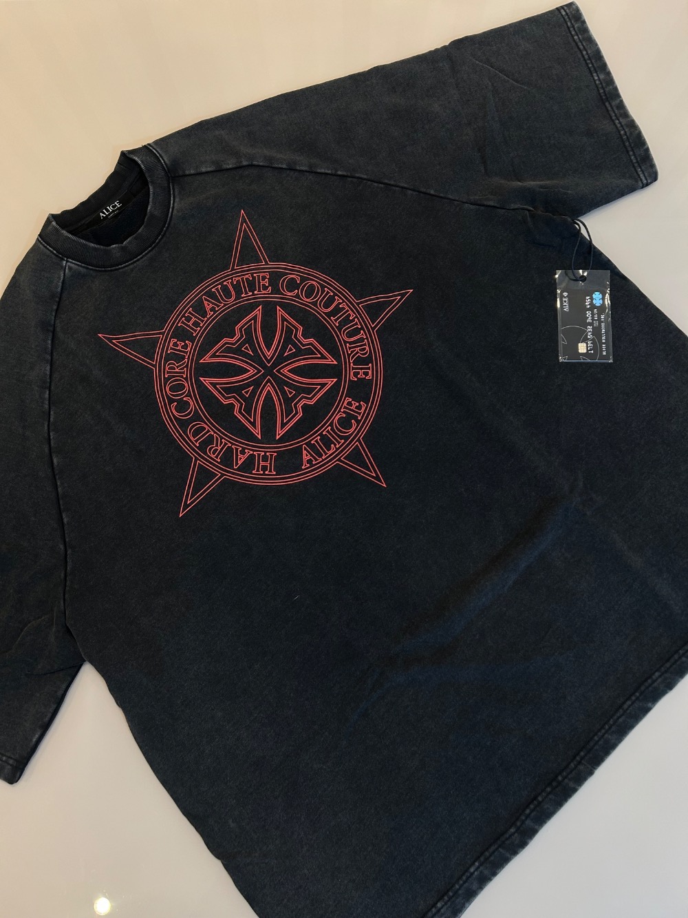 Camiseta Alice Hollywood Too High Oversized Heavy Black — XXG, Novo