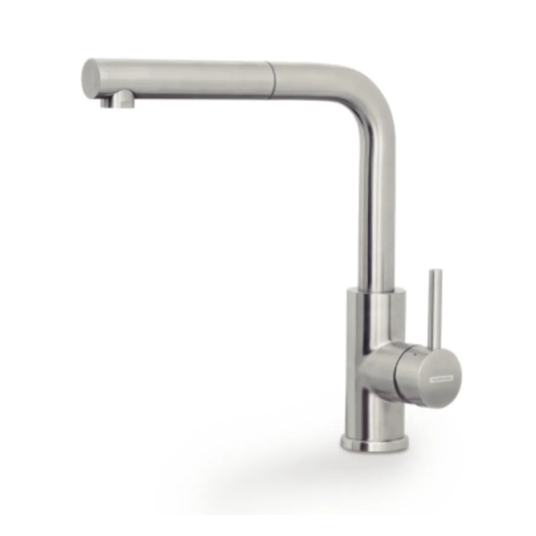 MONOCOMANDO MONDE PLUS EM AÇO INOX E ACAB SCOTH BRITE COM EXTENSOR TRAMONTINA