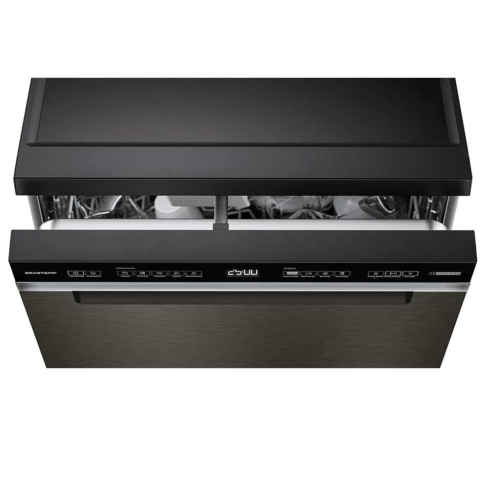 Foto 5 de Lava-Louças Brastemp Eclipse Collection Black Stainless com 15 Serviços, 05 Programas de Lavagem - BLF62AP