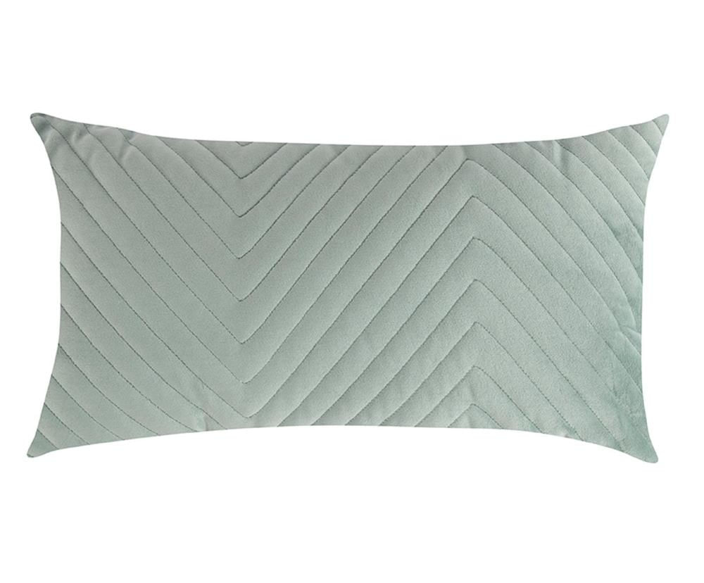 Almofada em Veludo Zig Zag Verde Água Verde