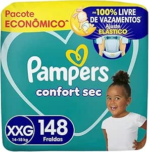 Fralda Pampers Confort Sec Tamanho Xxg 148 Unidades