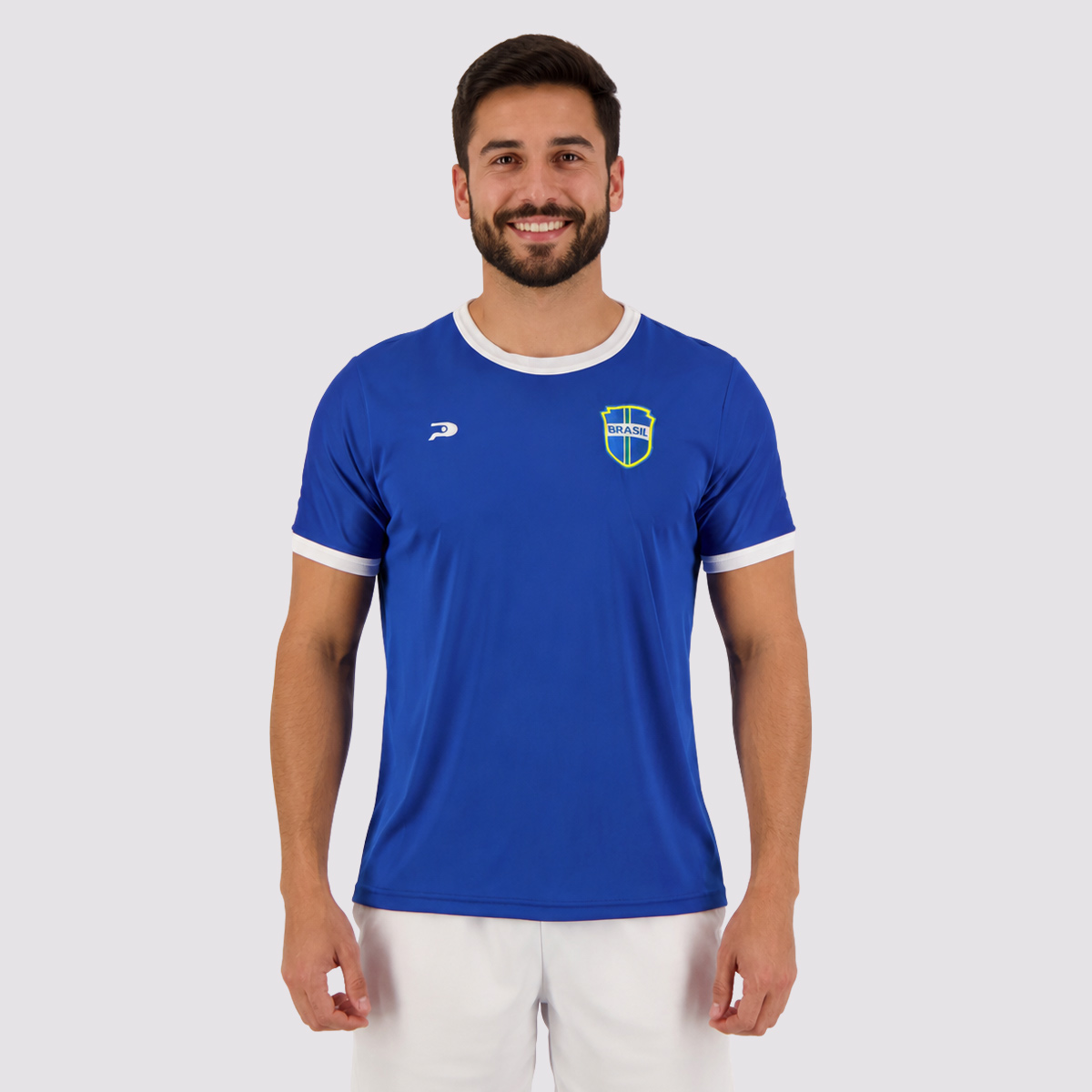 Camisa Placar Brasil Brasão Azul