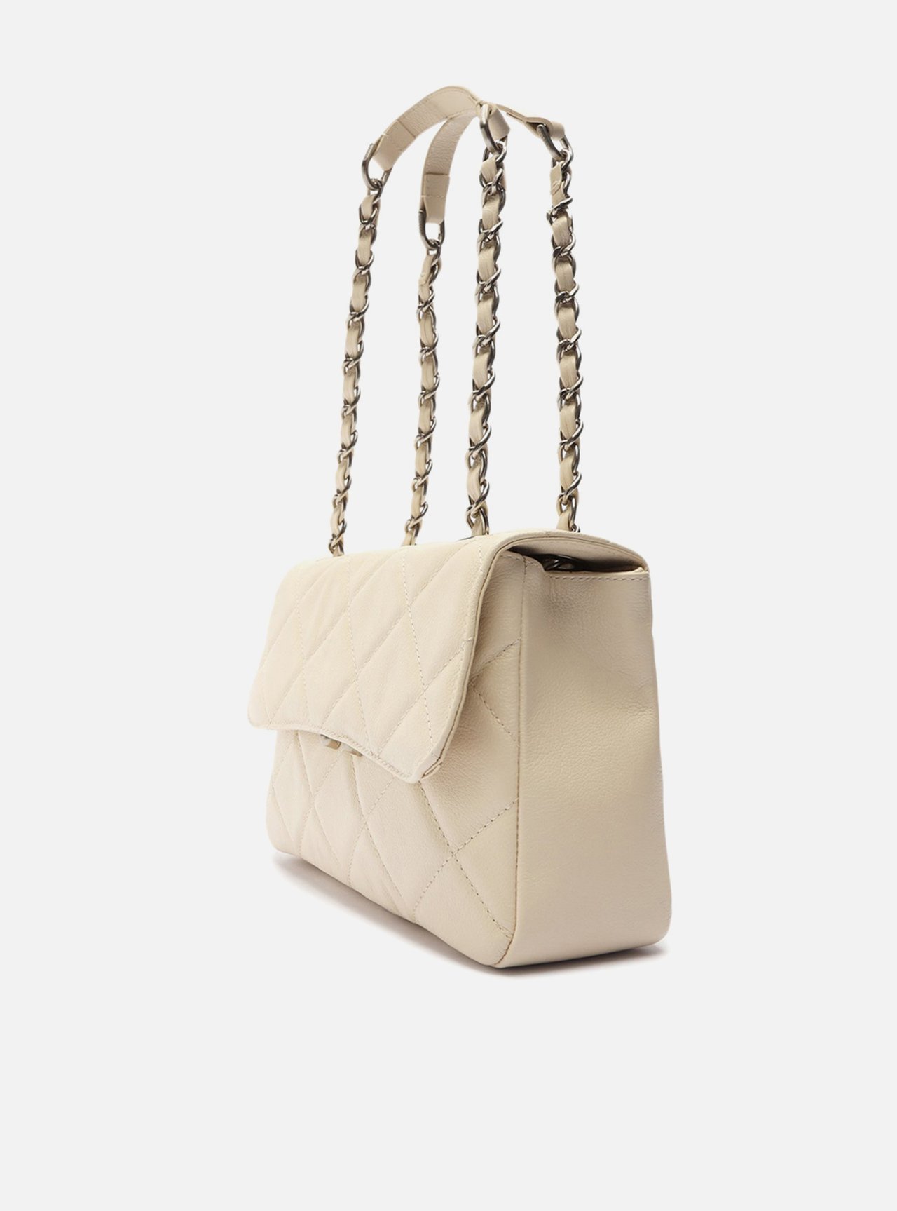 Foto 2 de Bolsa Tiracolo Off-White Couro Mizz Média