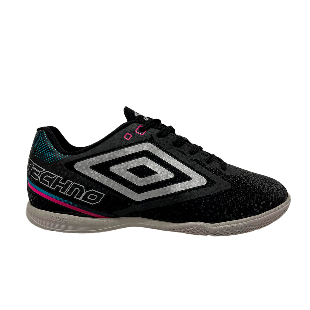 Chuteira Umbro Futsal Techno II Black Grey — 41 / 43, Novo
