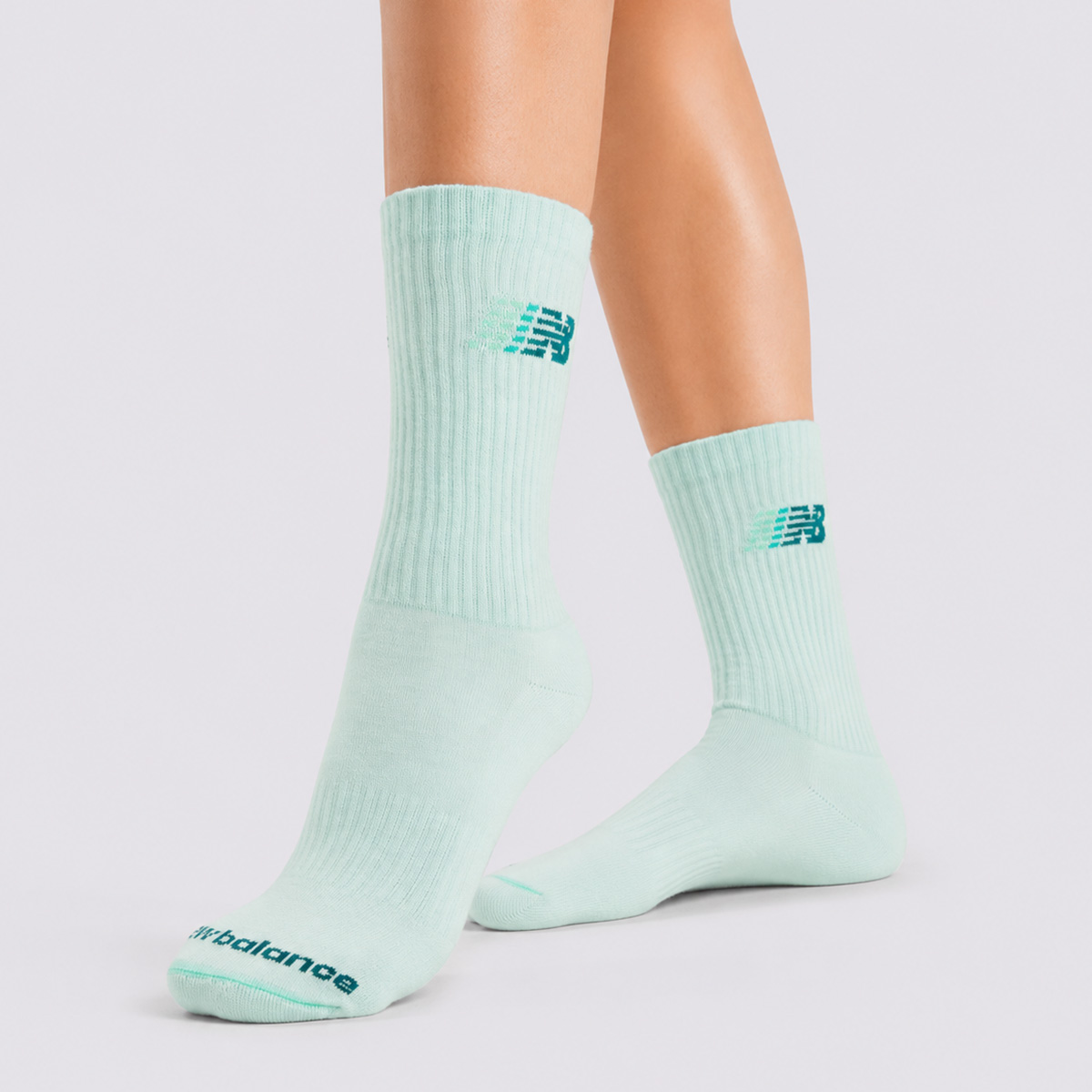 Meia New Balance Cano Alto Graphic Feminina Verde