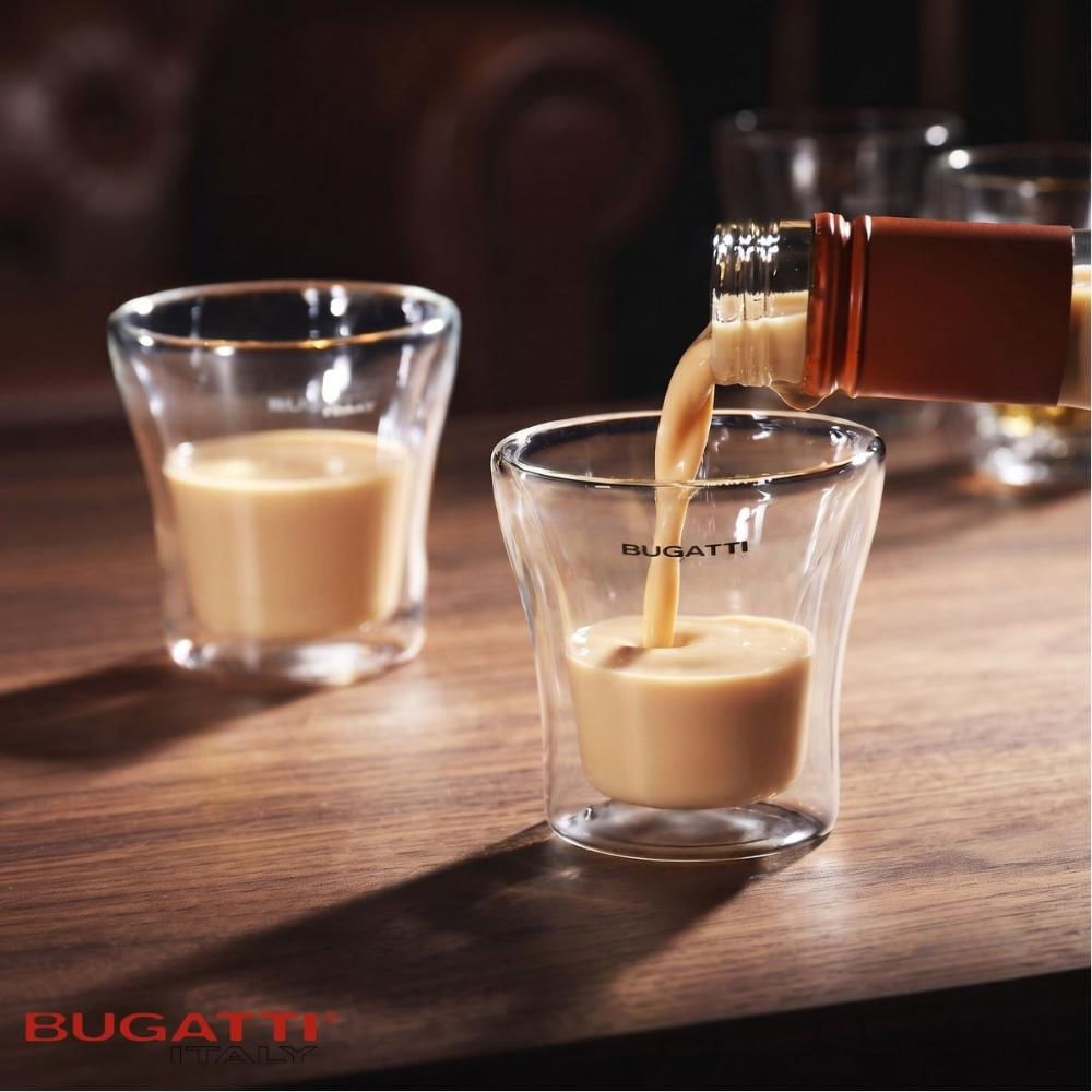 Foto 3 de Jogo 2 Copos Shot Licor Café Vidro 100ml Italiano Bugatti
