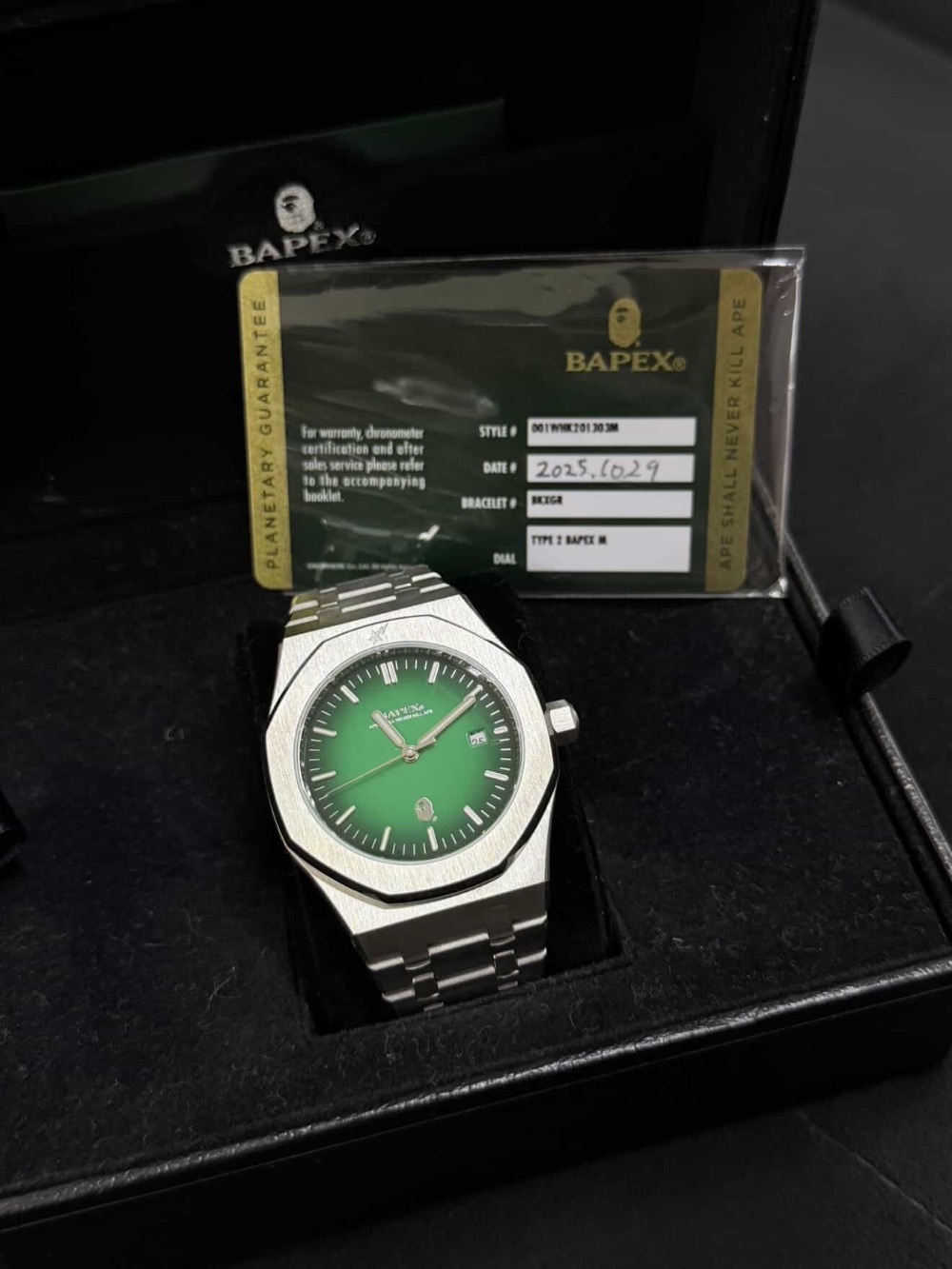 Relógio BAPE Type 9 BAPEX #2 Silver — Único, Novo