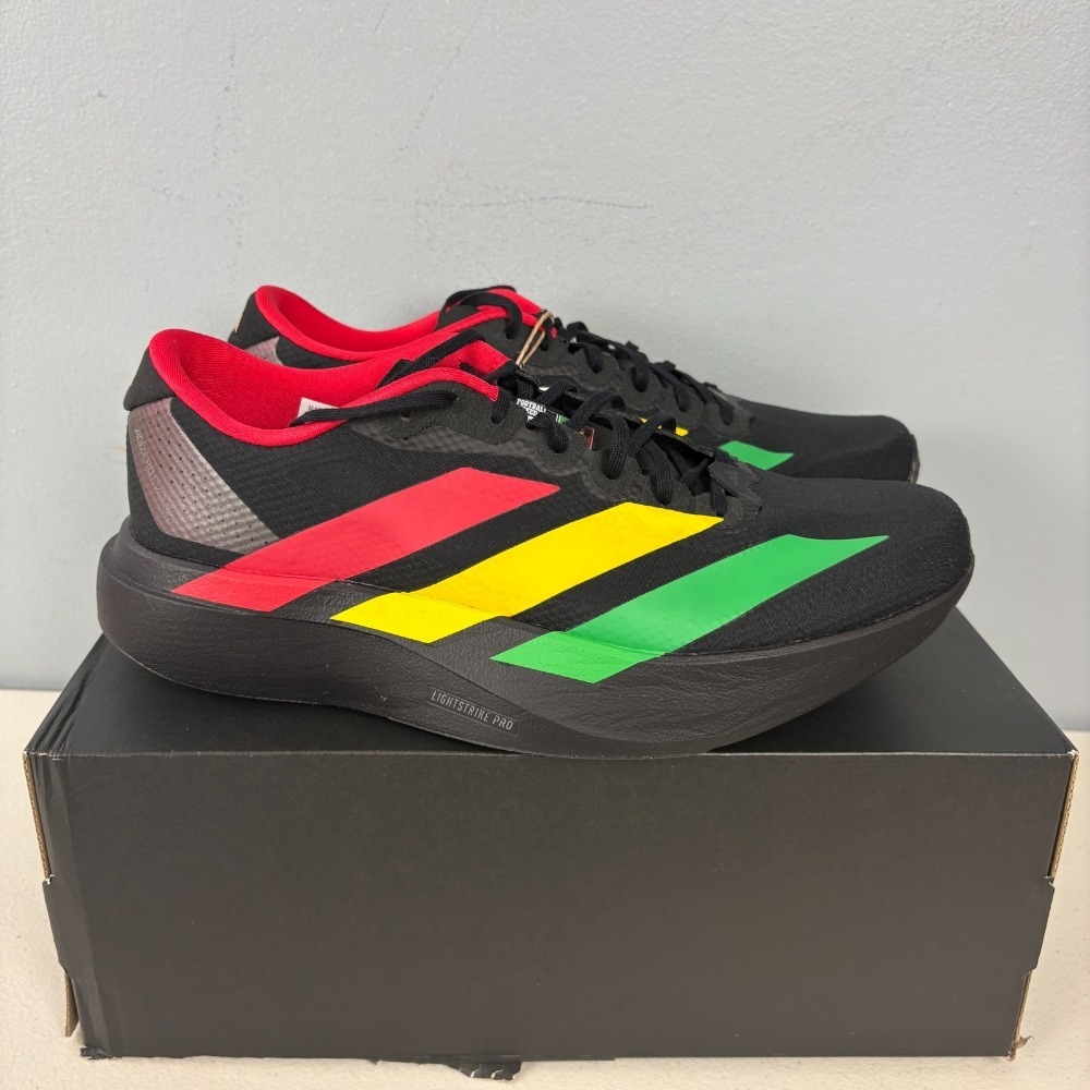 Bob Marley x adidas Adizero Evo SL Jamaica 26 Core Black Vivid Green — 39.5 / 40 / 40.5 / 41 / 42 / 42.5 / 43 / 43.5 / 44, Novo