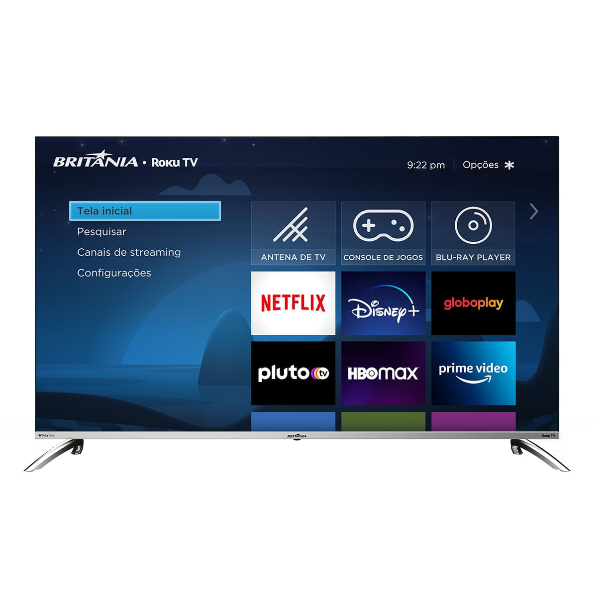 Smart TV 50” Britânia 4K Led BTV50G7PR2CSBL Dolby Audio Bivolt
