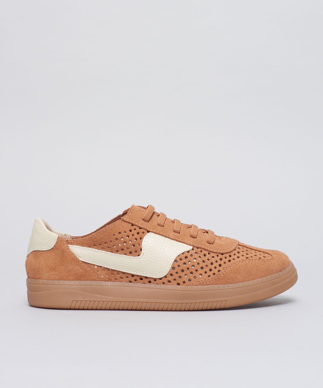 Tenis Erica Couro Camurca - Caramelo — 33 - caramelo