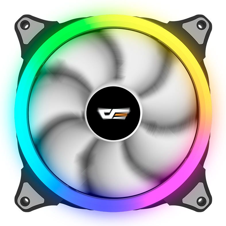 Foto 2 de Kit Ventoinhas Aigo DarkFlash CS140 RGB 3x140mm, Com Controladora, CS140-3in1