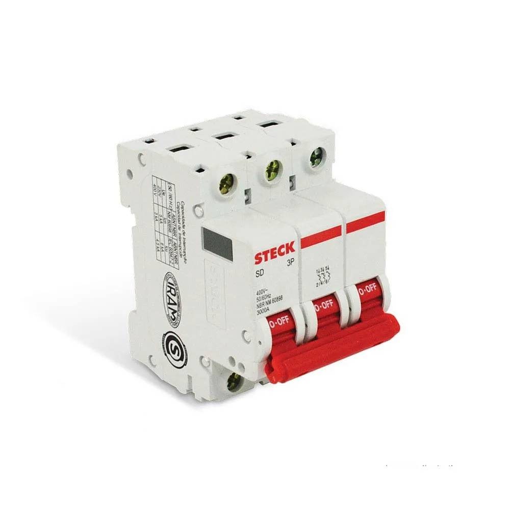 Disjuntor Tripolar 50 A Curva C 3KA Steck