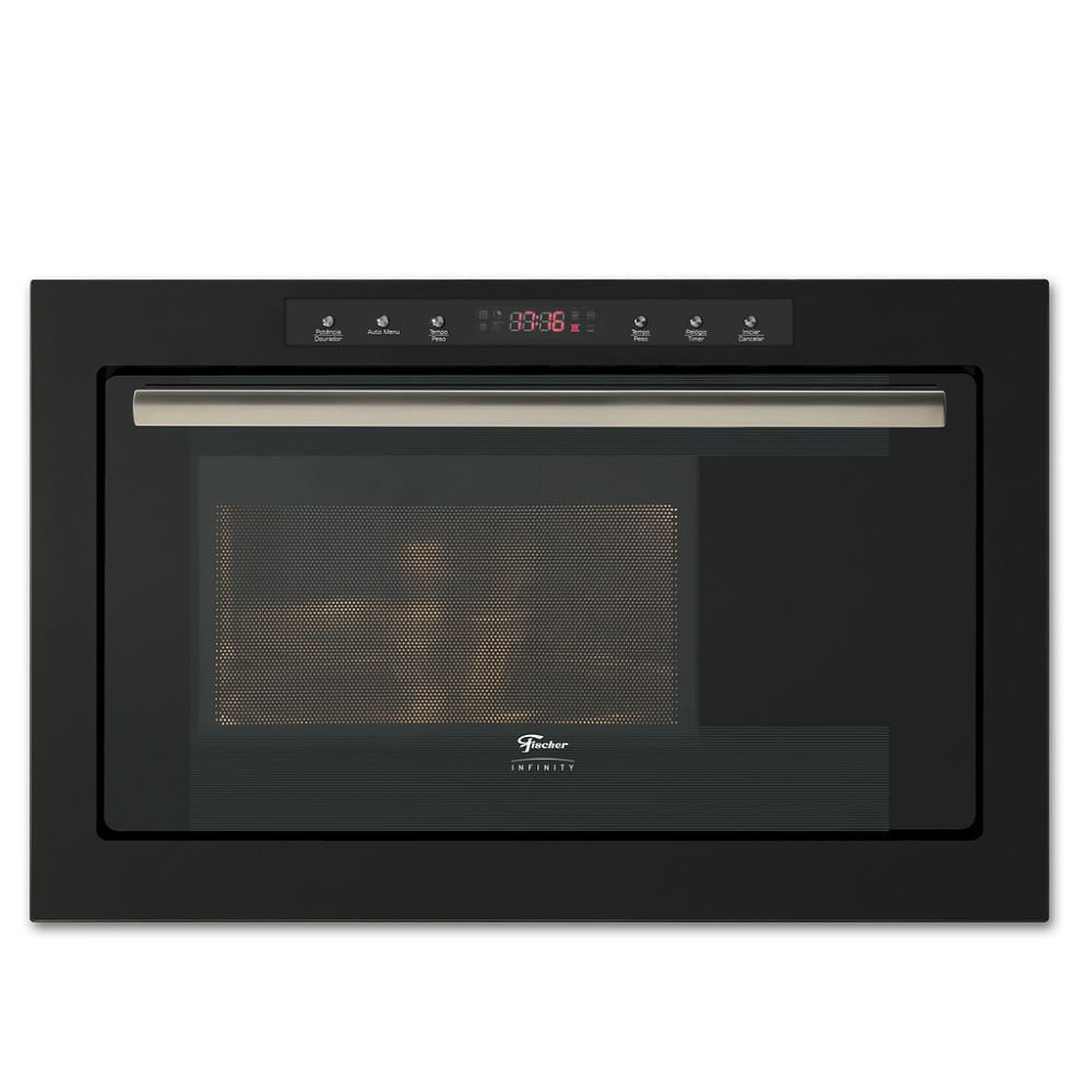 Micro-ondas de Embutir Fischer 25 Litros Infinity Dourador Preto 220V