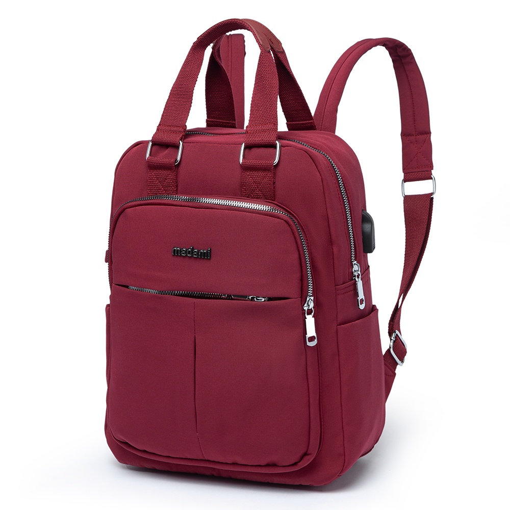 Mochila Bolsa Feminina Executiva Notebook Reforçada Usb Cor Viva 11L