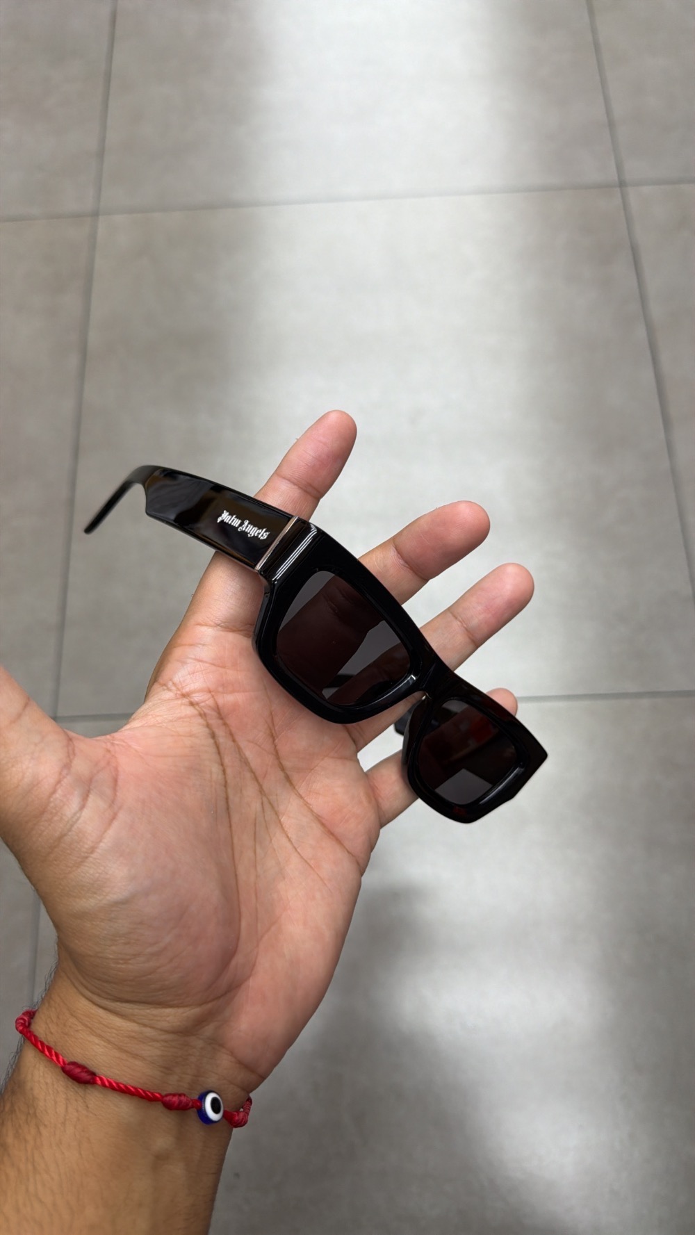 Óculos Palm Angels Auberry Black Dark Grey — Único, Novo