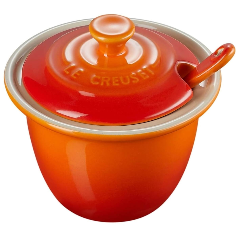POTE DE CONDIMENTOS LE CREUSET INDIANO 180ML COM COLHER LARANJA 70801160900000