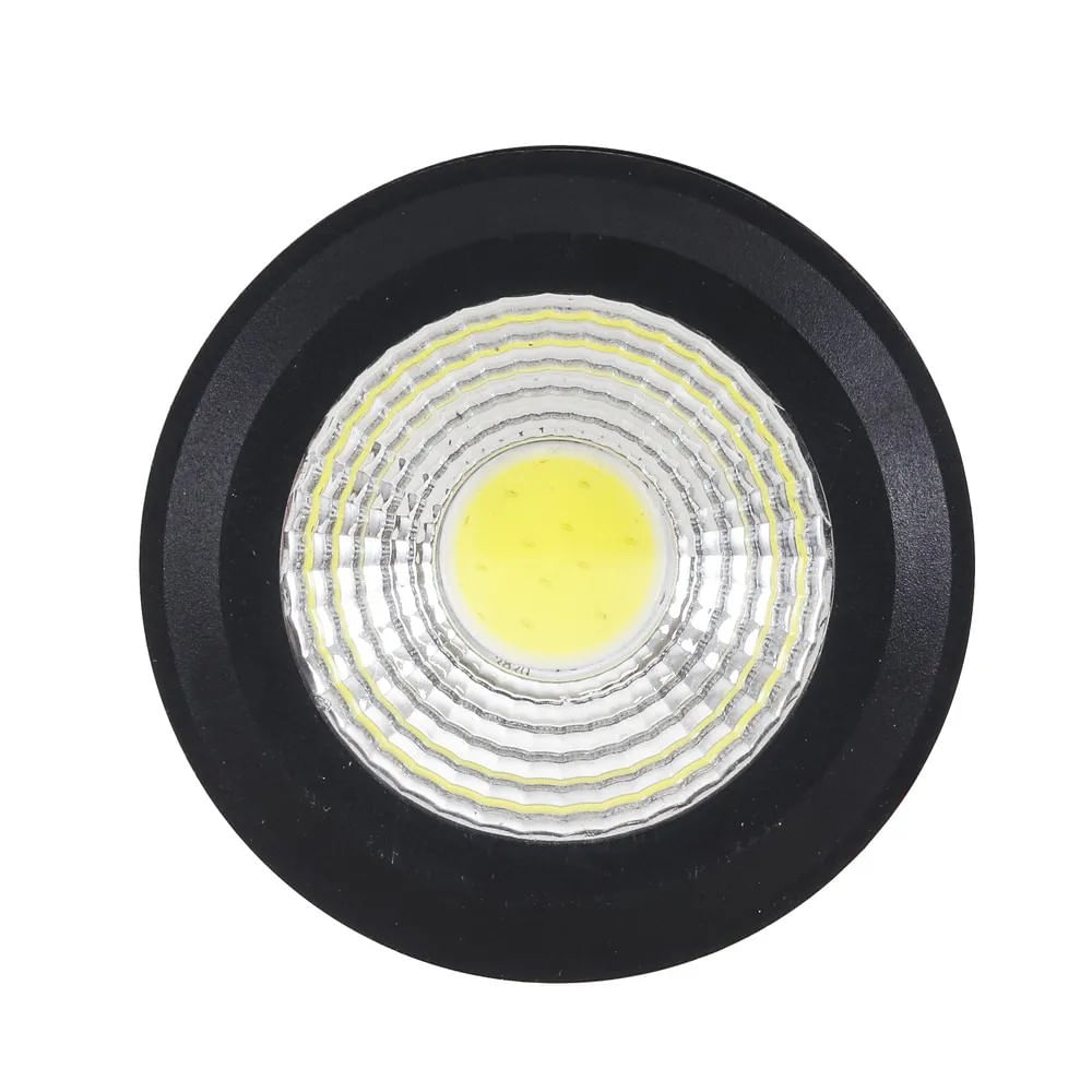 Spot Sobrepor Reflex Preto 3000K 5W Gaya