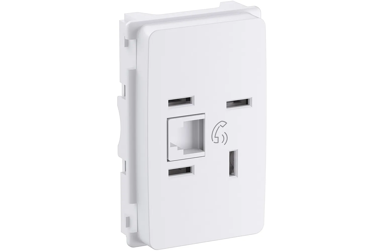 TOMADA TELEBRAS + RJ11 3 MODULOS PIAL