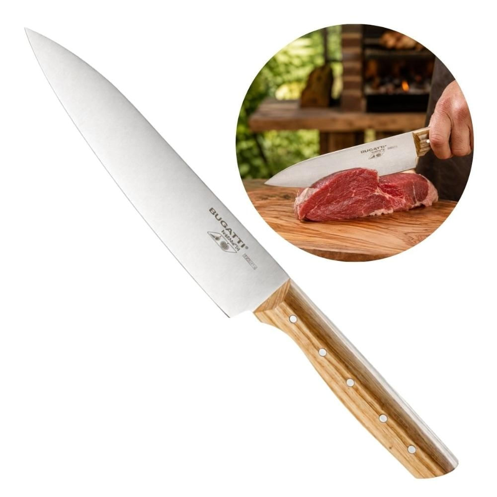 Faca Chef Churrasco Carne Aves Profissional Italiana Bugatti