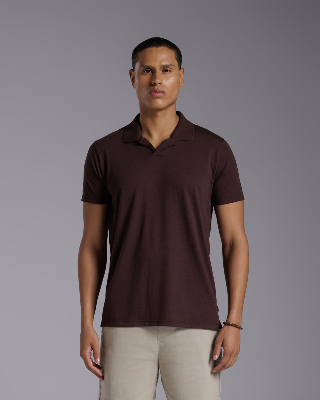 Camisa Polo Tech Air Masculina - BASICAMENTE — Marrom - XGG